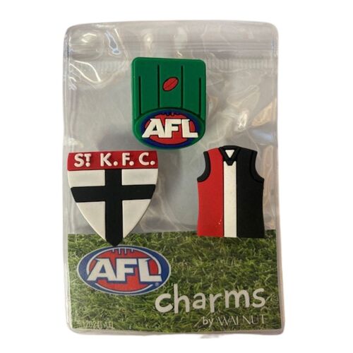 St Kilda Saints Shoe Charms Pkt 3