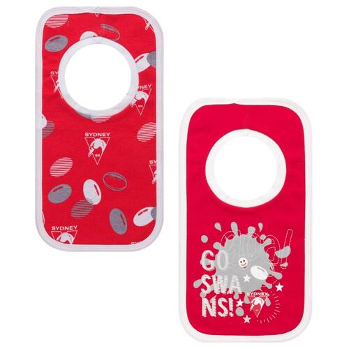 Sydney Swans Babies Bibs 2 Pack