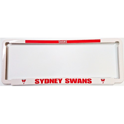 Sydney Swans Car Number Plate Surrounds Set of 2