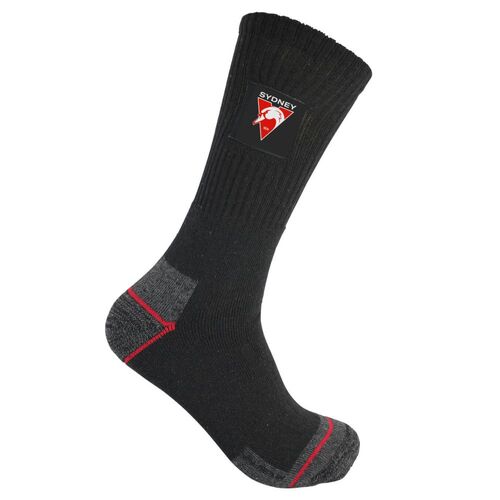 Sydney Swans Mens Work Socks Pack of 2