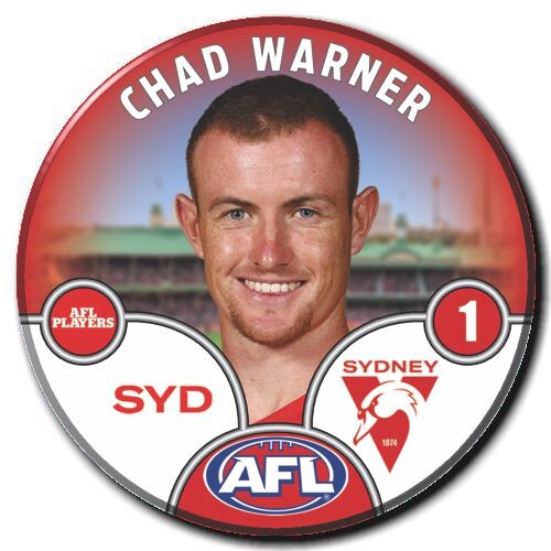 Sydney Swans 2025 Player Pin Badge - WARNER, CH