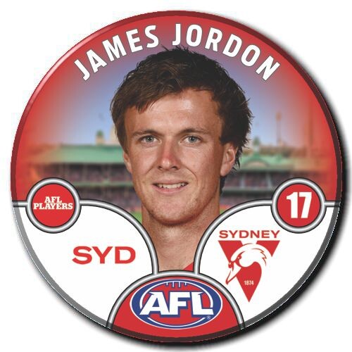 Sydney Swans 2025 Player Pin Badge - JORDON