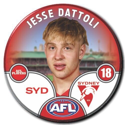 Sydney Swans 2025 Player Pin Badge - DATTOLI