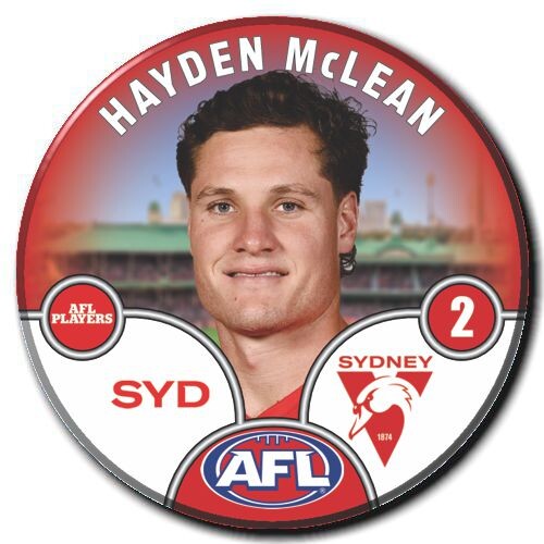 Sydney Swans 2025 Player Pin Badge - MCLEAN