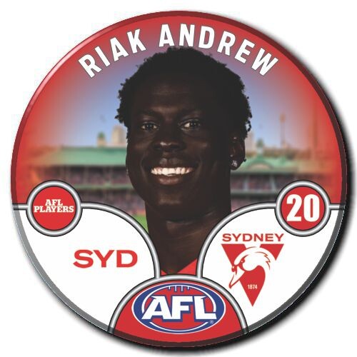 Sydney Swans 2025 Player Pin Badge - ANDREW
