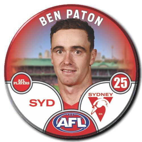 Sydney Swans 2025 Player Pin Badge - PATON