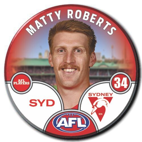 Sydney Swans 2025 Player Pin Badge - ROBERTS