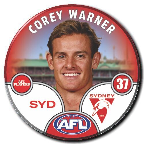 Sydney Swans 2025 Player Pin Badge - WARNER, CO
