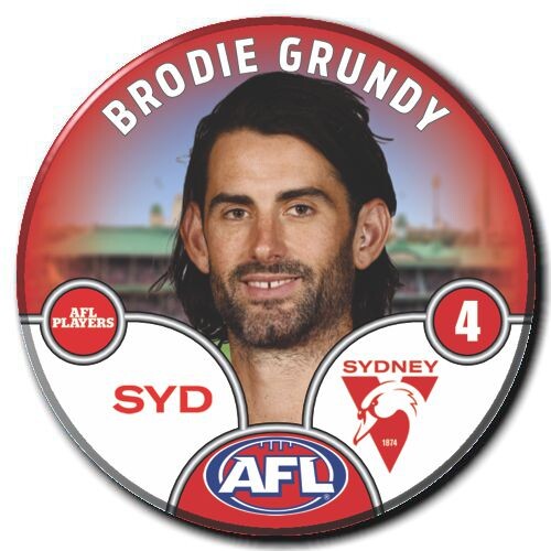 Sydney Swans 2025 Player Pin Badge - GRUNDY