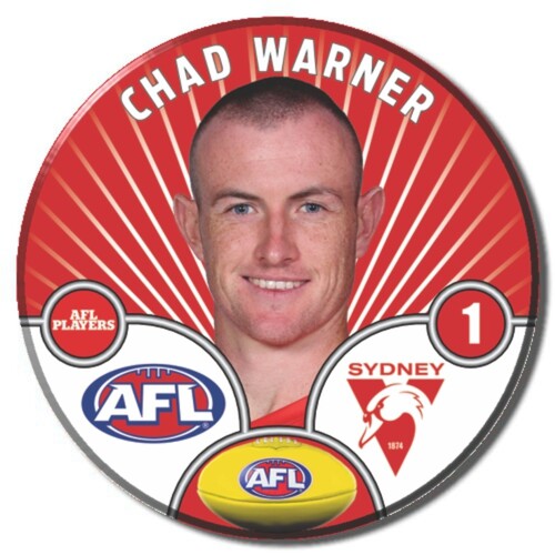 Sydney Swans 2026 Player Pin Badge - WARNER, CH