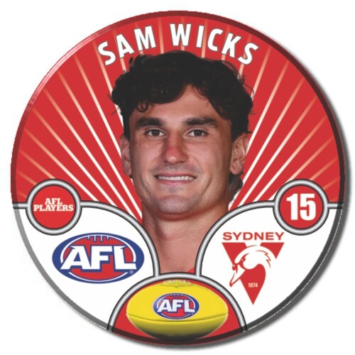 Sydney Swans 2026 Player Pin Badge - WICKS