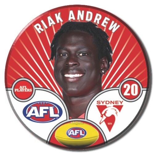 Sydney Swans 2026 Player Pin Badge - ANDREW