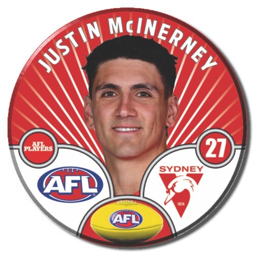Sydney Swans 2026 Player Pin Badge - MCINERNEY