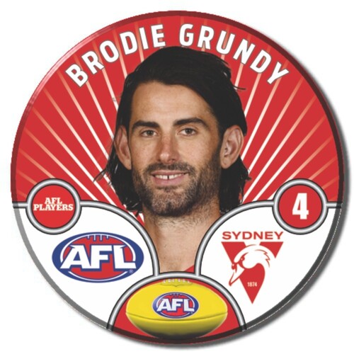 Sydney Swans 2026 Player Pin Badge - GRUNDY