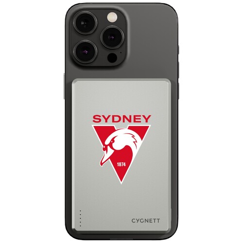 Sydney Swans AFL Magnetic Wireless Power Bank
