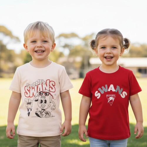 Sydney Swans Kids Twin Pack Graphic Tees