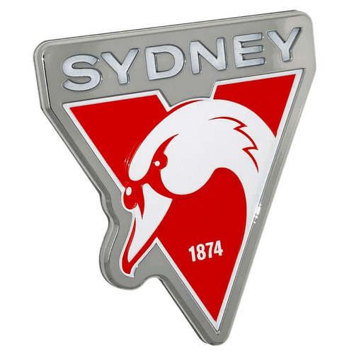 Sydney Swans 3D Chrome Supporter Emblem