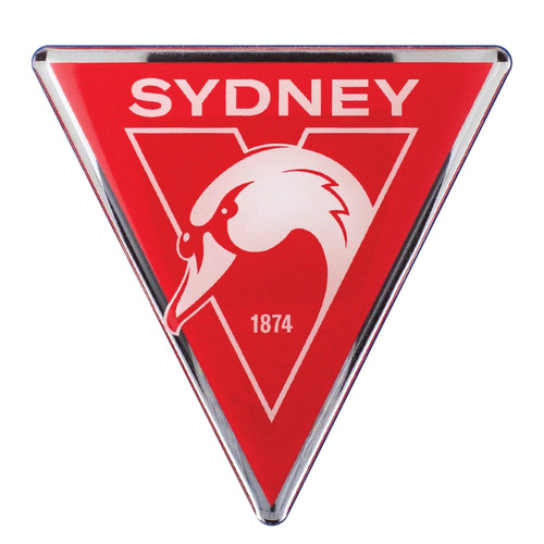 Sydney Swans Lensed Chrome Supporter Logo