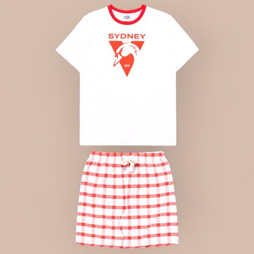 Sydney Swans Mens Check PJ Set