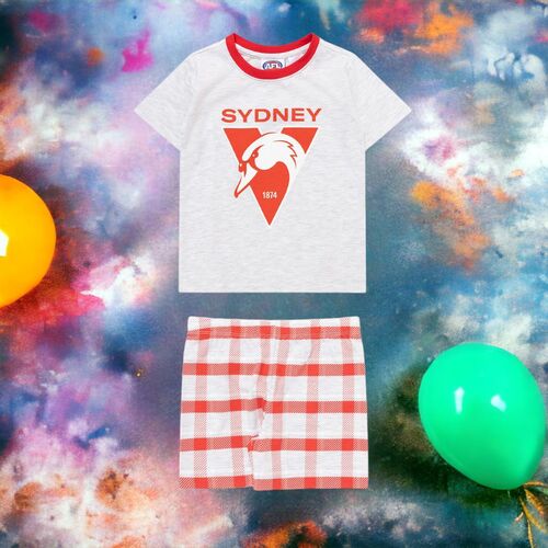Sydney Swans Toddlers Check PJ Set
