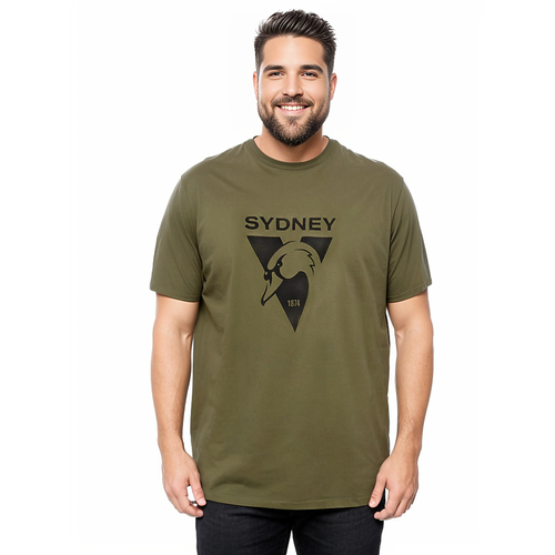 Sydney Swans Olive Logo Adults Tee