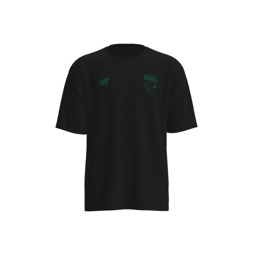 Tasmania Devils New Balance Mens Black Relaxed Logo Tee  