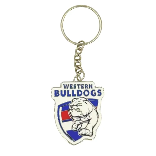 Western Bulldogs Logo Metal Keyring