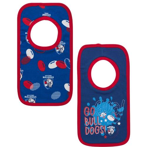 Western Bulldogs Babies Bibs 2 Pack