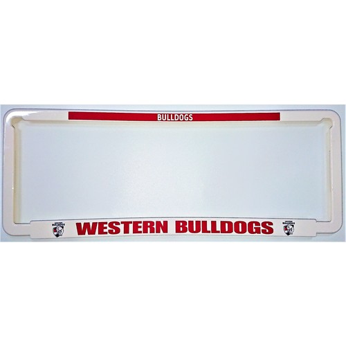 Western Bulldogs Car Number Plate Surrounds Set of 2