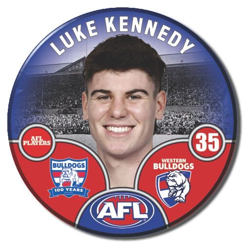 Western Bulldogs 2025 Player Pin Badge - KENNEDY, L