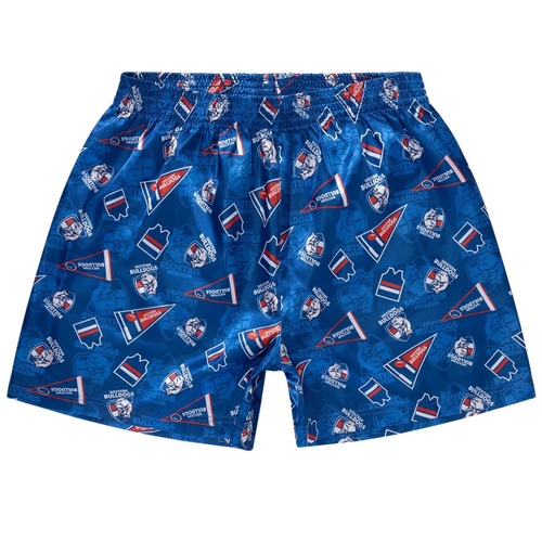 Western Bulldogs Adults Satin Boxer Shorts