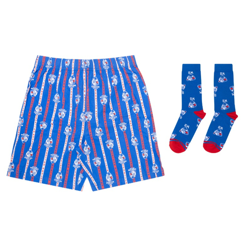 Western Bulldogs Boxer Shorts & Socks Gift Pack