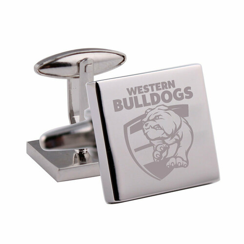 Western Bulldogs Silver Etched Cufflinks