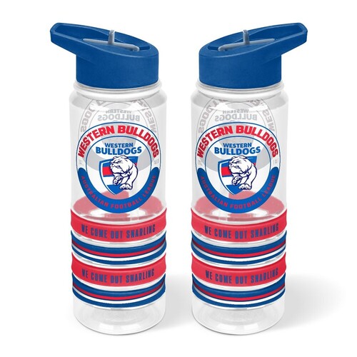 Western Bulldogs Tritan Sports Bottle with Wrist Bands