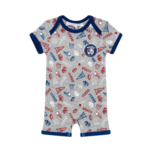 Western Bulldogs Babies Short Bodysuit