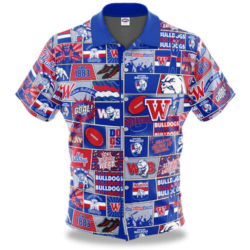 Western Bulldogs Pop Art Button Up Shirt