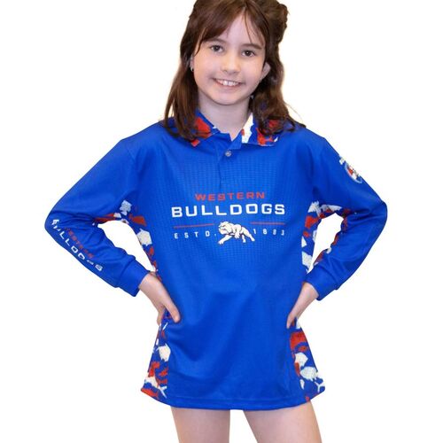 Western Bulldogs Youths Reef Runner Collared Fishing Shirt