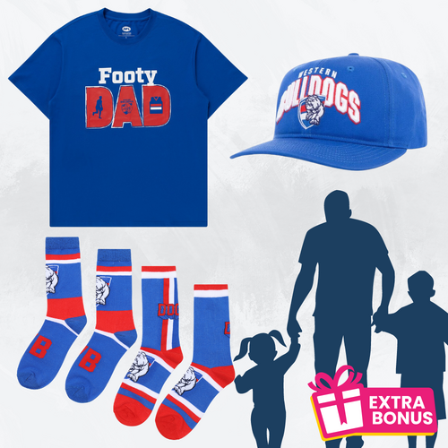 Western Bulldogs Dad Shirt/Socks/Cap Pack