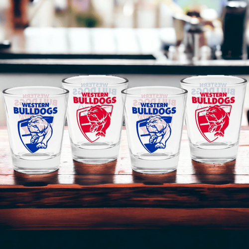 Western Bulldogs Shot Glasses set of 4