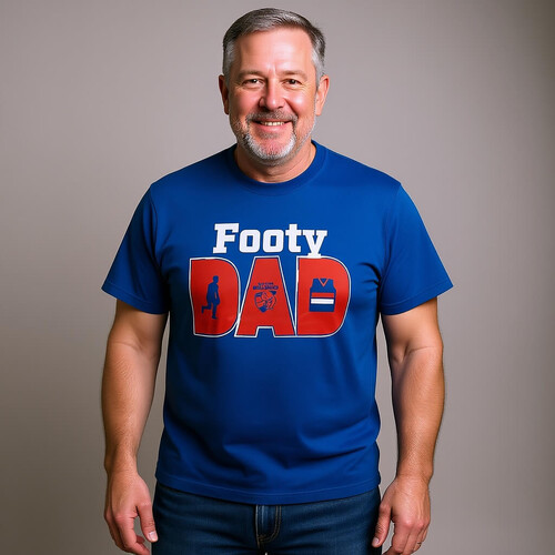Western Bulldogs Mens Footy Dad Tee