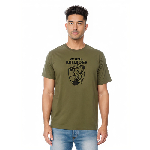 Western Bulldogs Olive Logo Adults Tee