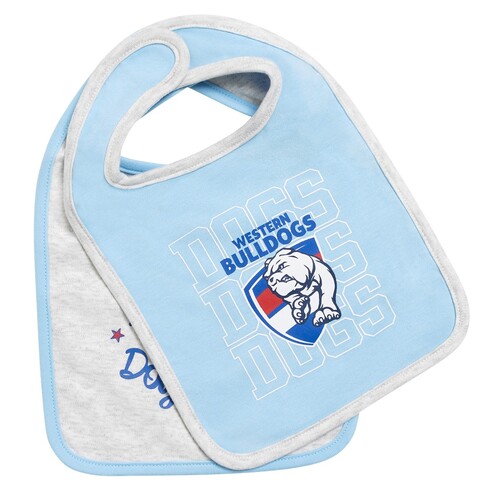 Western Bulldogs Baby 2-Pack Bibs