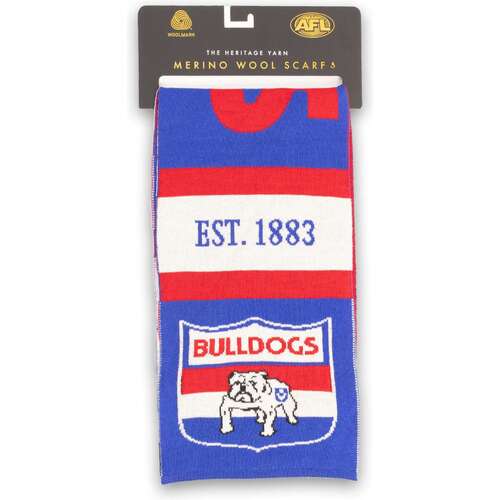 Western Bulldogs Merino Wool Throwback Scarf