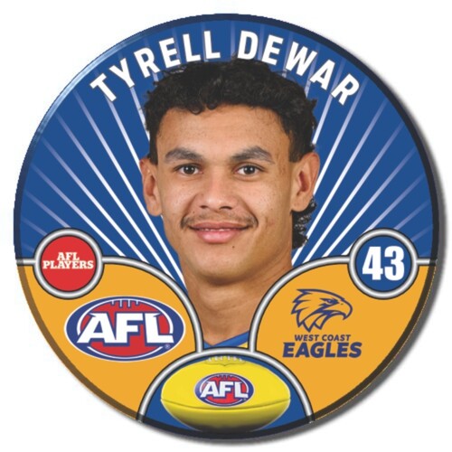 West Coast Eagles 2026 Player Pin Badge - DEWAR