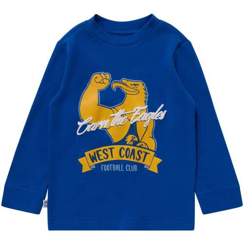 West Coast Eagles Kids Long Sleeve Tee
