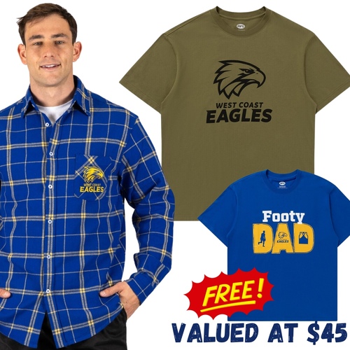 West Coast Eagles Dad Pack - FREE T-Shirt