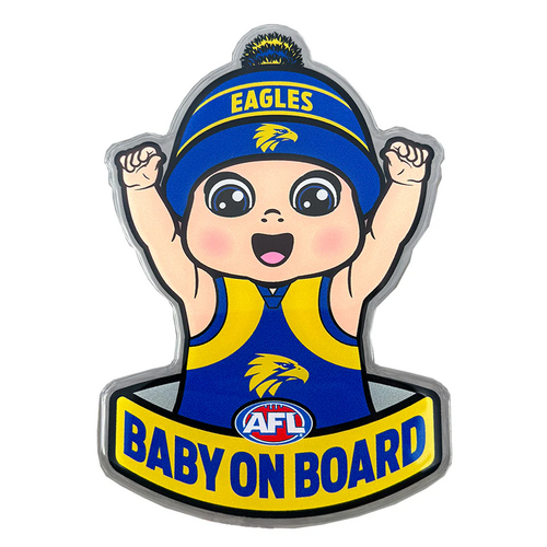 West Coast Eagles Baby on Board Decal