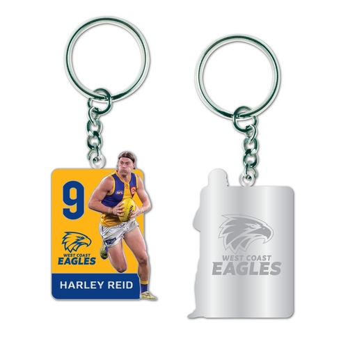 West Coast Eagles Harley Reid Metal Keyring 