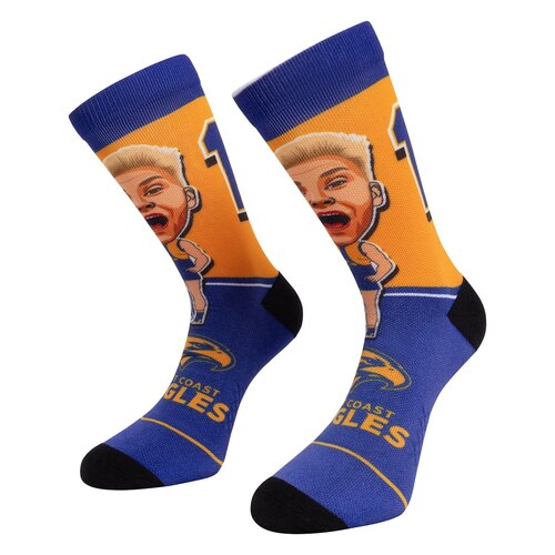West Coast Eagles Oscar Allen Adults Henrik Socks