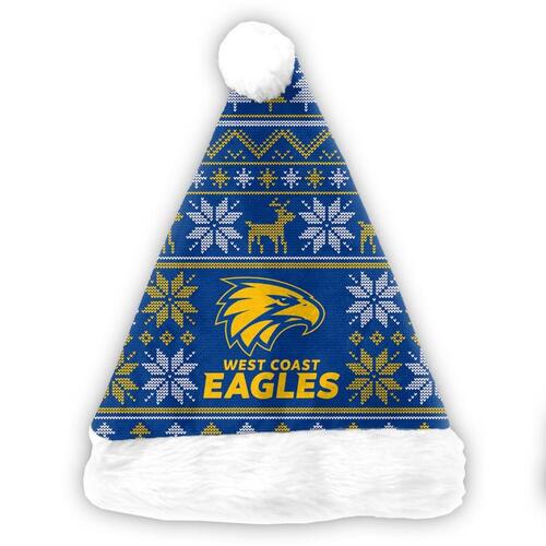 West Coast Eagles Xmas Santa Hat